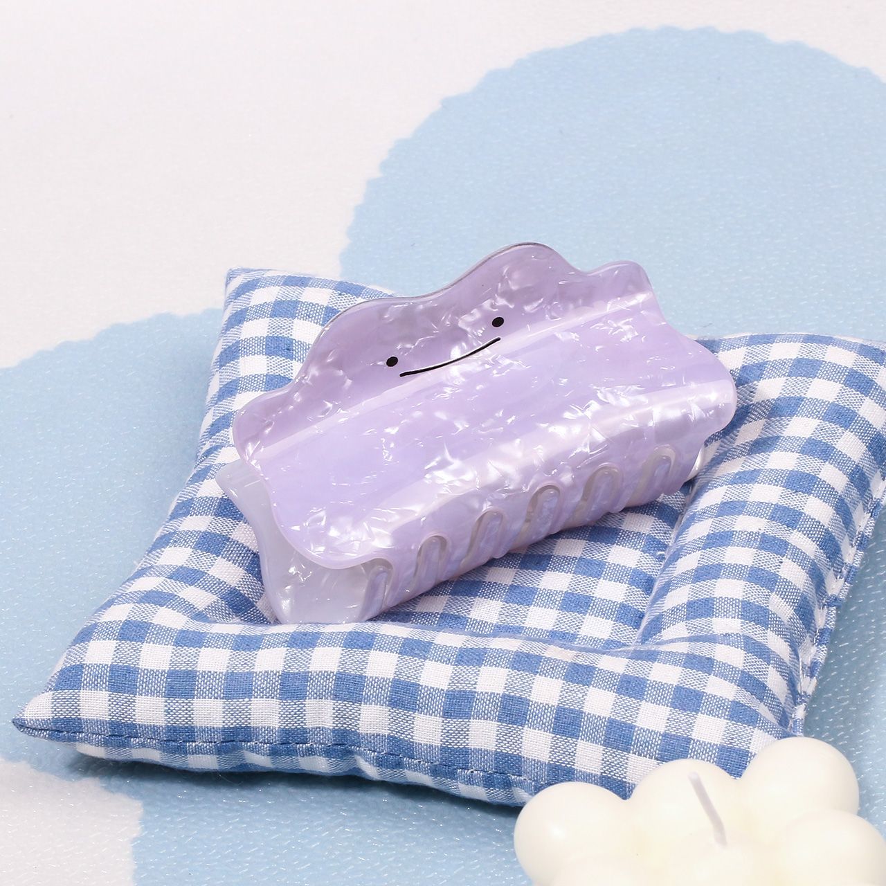 Cosplay Prop Diy - Spinka do włosów Pokémon Ditto, fioletowa,