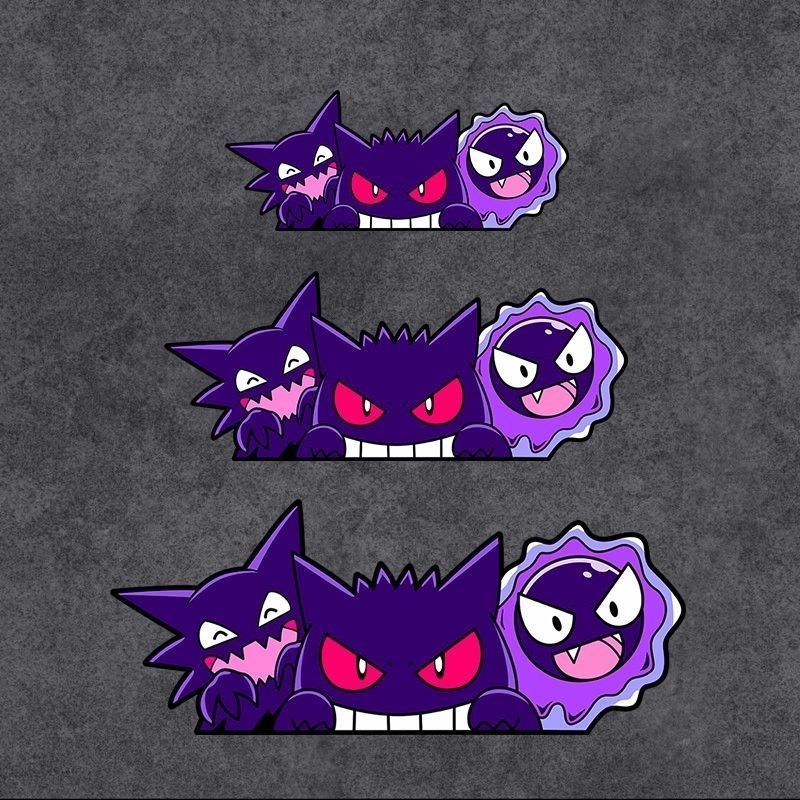 Cosplay Prop Book - Urocze naklejki anime z Pokemonem Gengar
