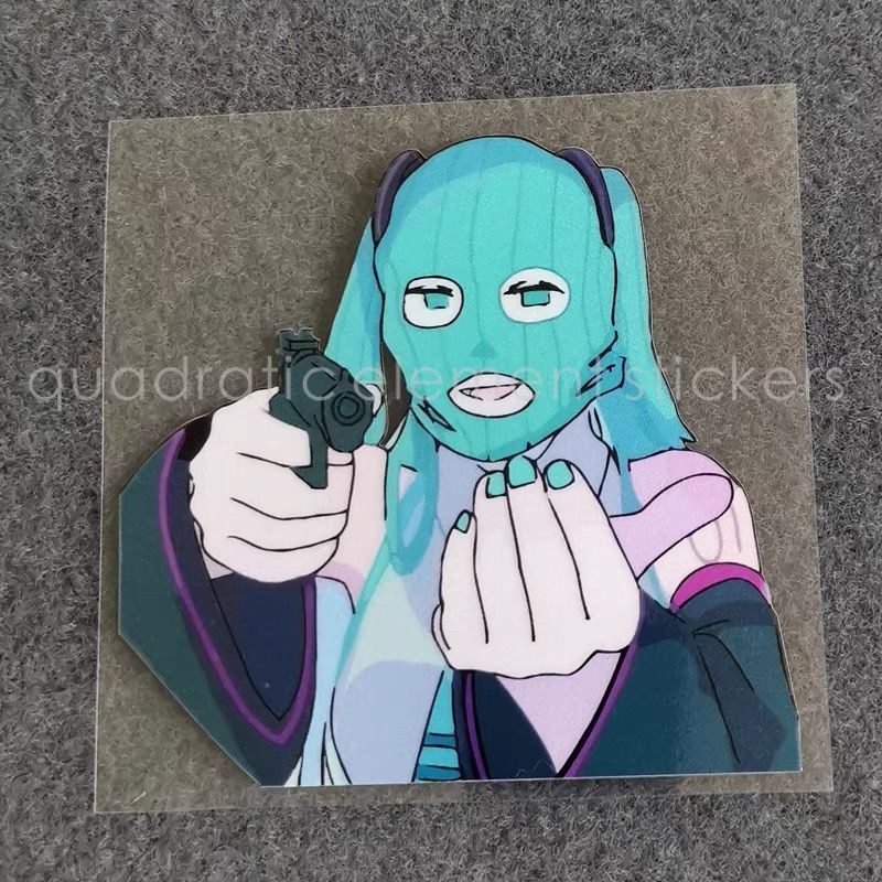 Cosplay Prop Diy - Naklejka na motocykl Miku, wodoodporna, na